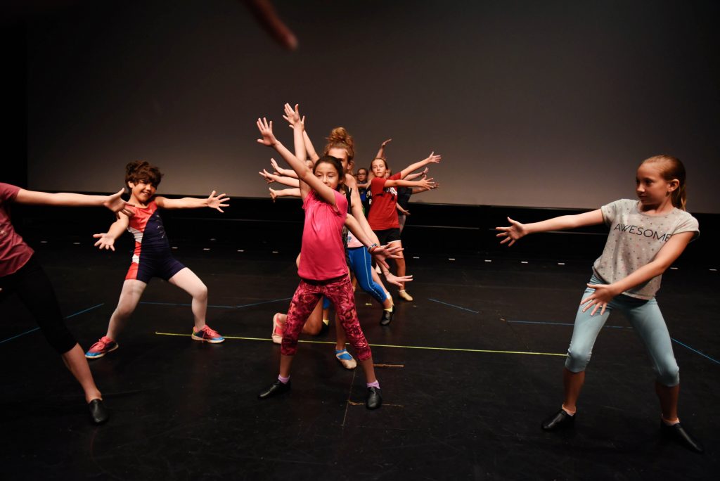 Students from the Broadway Dance Summer Education Program learn choreography in the GE Theatre at Proctors Tuesday, July 25, 2017.