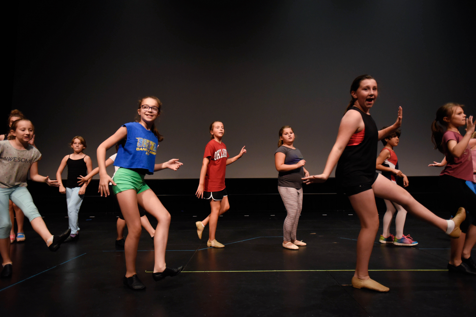 Students from the Broadway Dance Summer Education Program learn choreography in the GE Theatre at Proctors Tuesday, July 25, 2017.