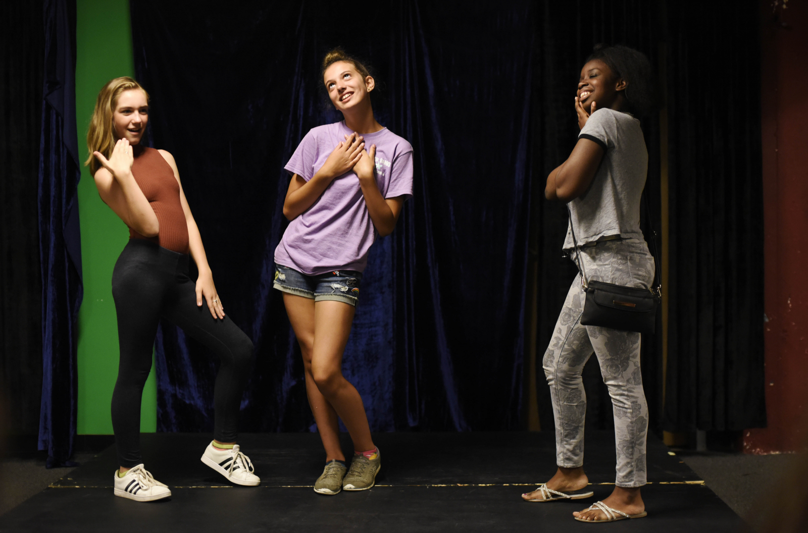 Students from Imagine That! act out words and feelings during the Summer Education Program at Proctors Tuesday, July 25, 2017.